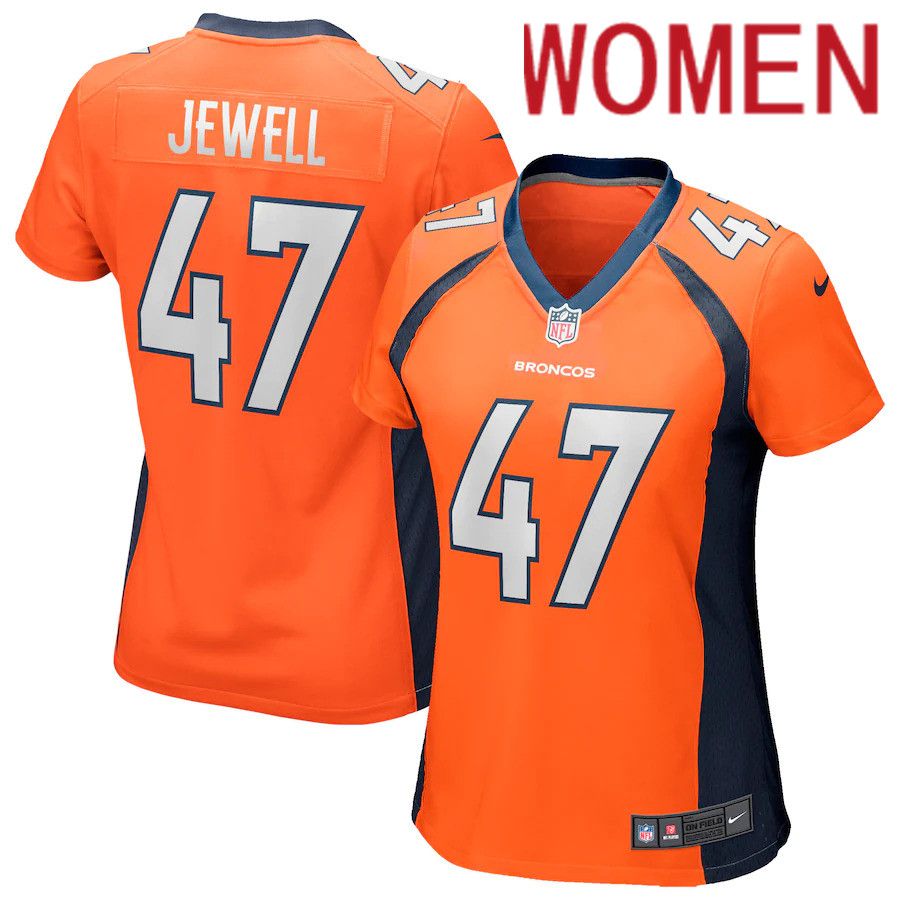 Women Denver Broncos #47 Josey Jewell Orange Nike Game NFL Jersey